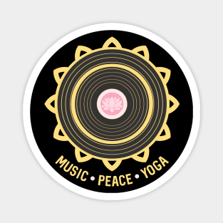 Music Peace Yoga Magnet